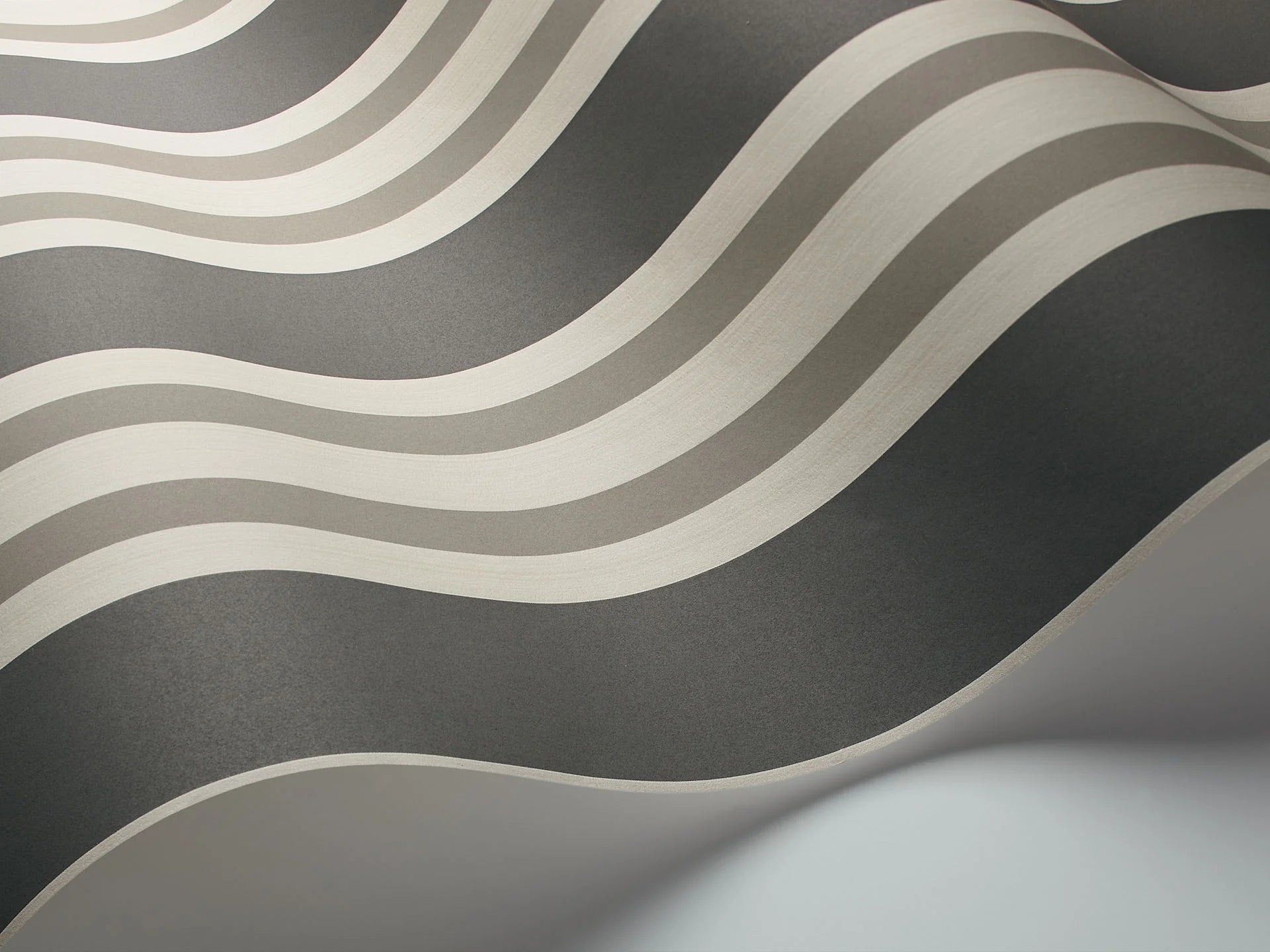 Cole & Son Marquee Stripe Polo Stripe, Soot & Parchment