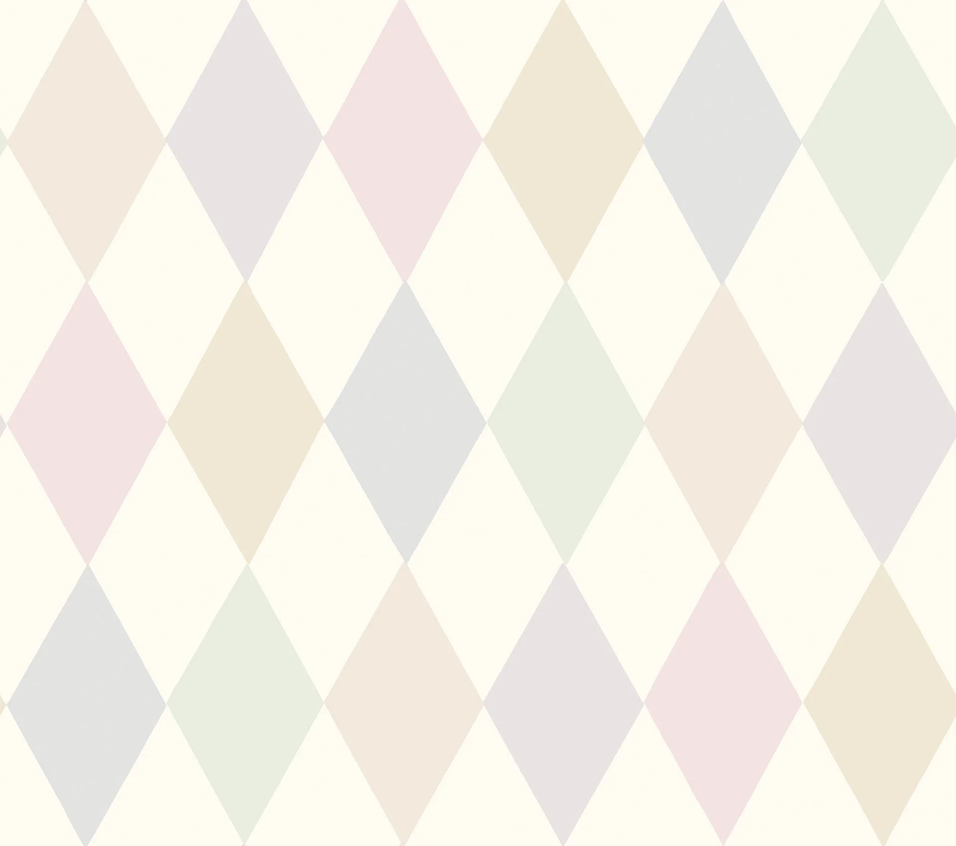 Cole & Son Whimsical Punchinello, Blush, Ballet Slipper, Eau Du Nil on White
