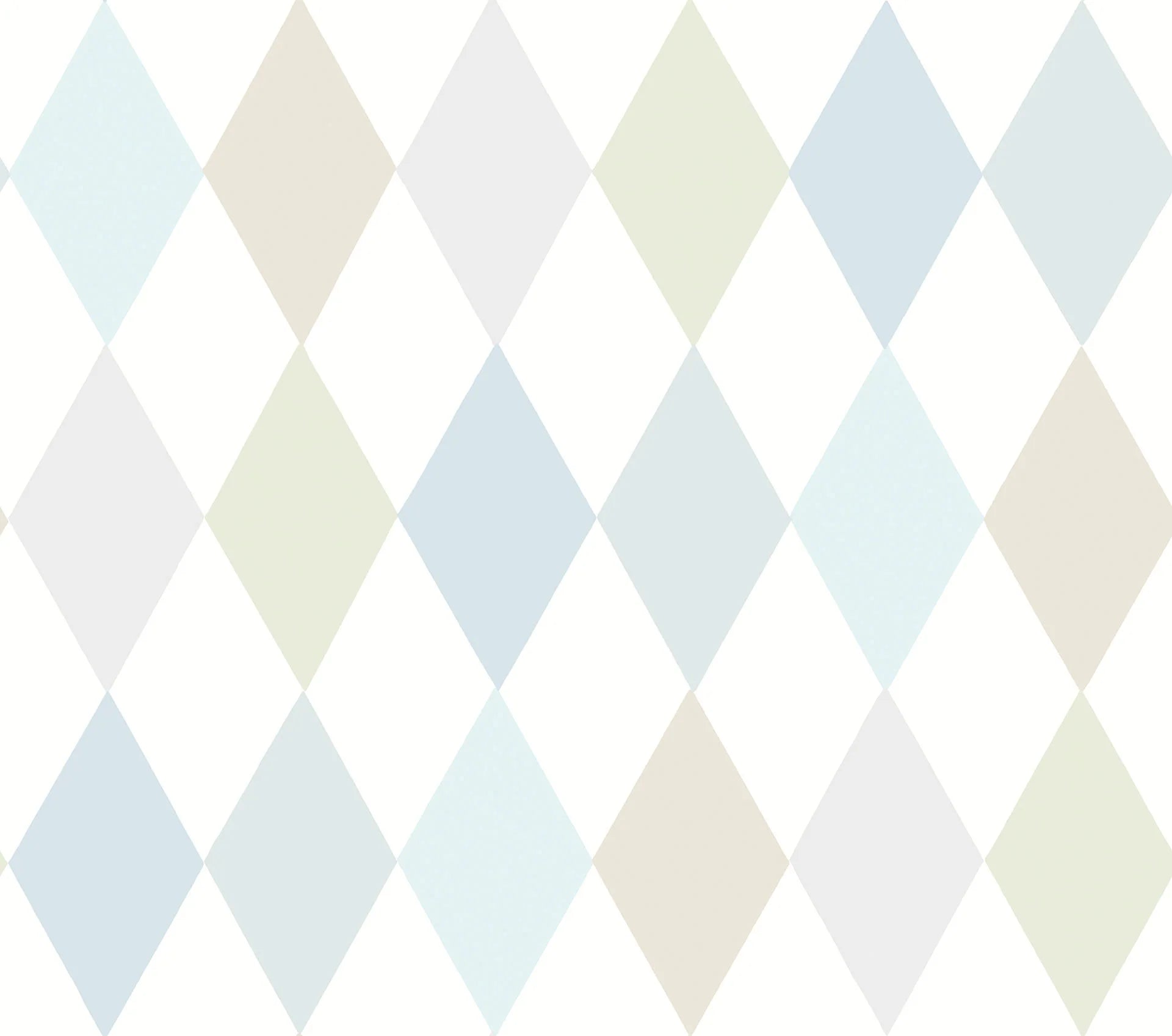 Cole & Son Whimsical Punchinello, Power Blue, Seafoam & Grey on Chalk