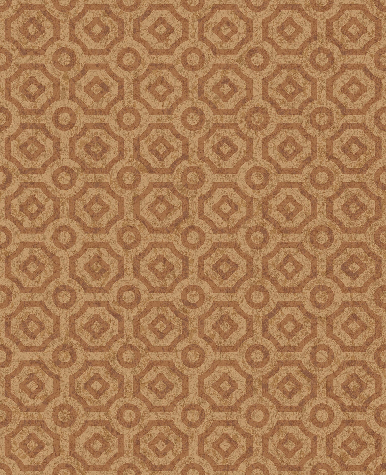 Cole & Son Historic Royal Palaces Queen's Quarter, Metallic Copper
