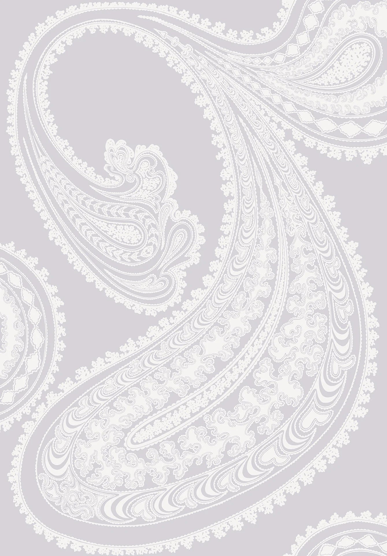 Cole & Son Contemporary Collection, Rajapur, Chalk on Heath Grey