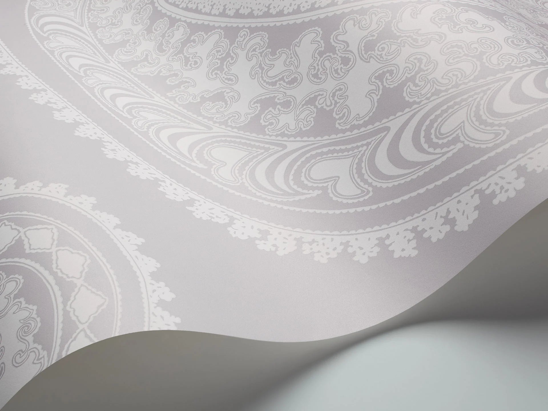 Cole & Son Contemporary Collection, Rajapur, Chalk on Heath Grey