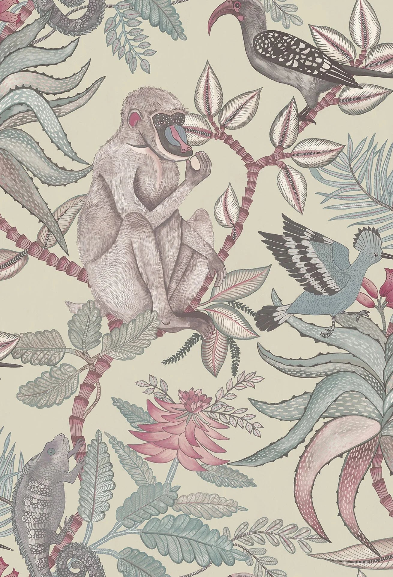 Cole & Son Ardmore Savuti, Dove & Powder Blue on Safari