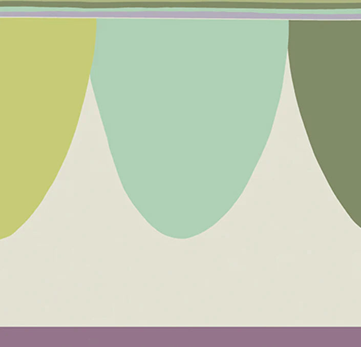 Cole & Son Whimsical Scaramouche, Purples & Greens on Cream