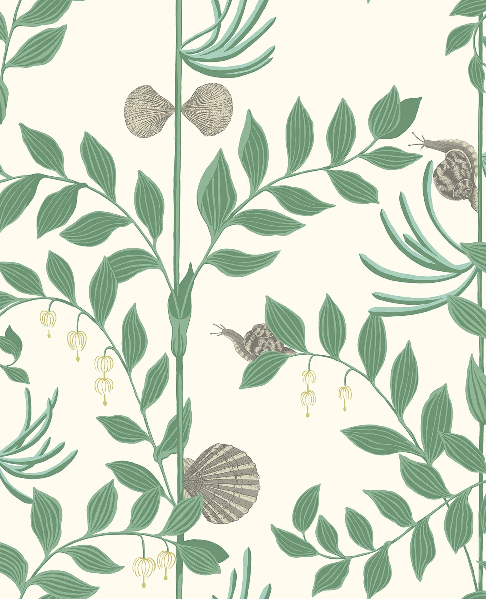 Cole & Son Whimsical Secret Garden, Forest Green on White