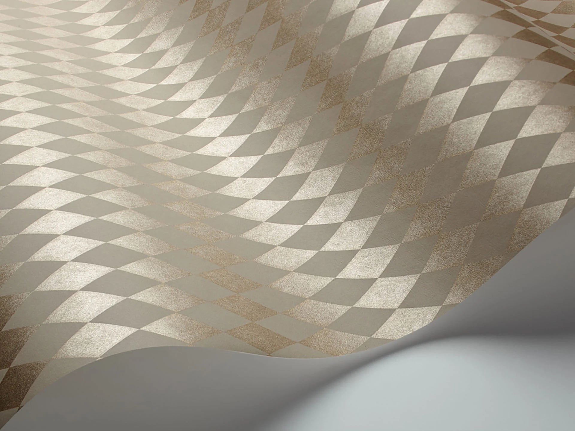 Cole & Son Whimsical Titania, Metallic Gilver on Taupe