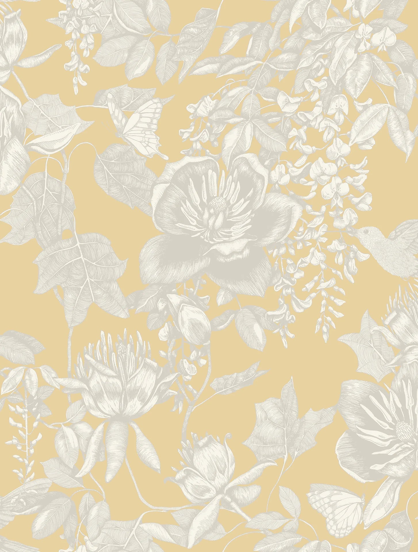 Cole & Son Folie Tivoli, Wit op Oker