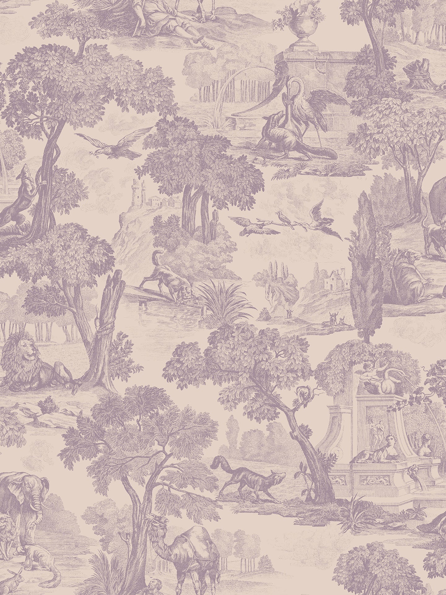Cole & Son Folie Versailles, Lilac Grey on Dove