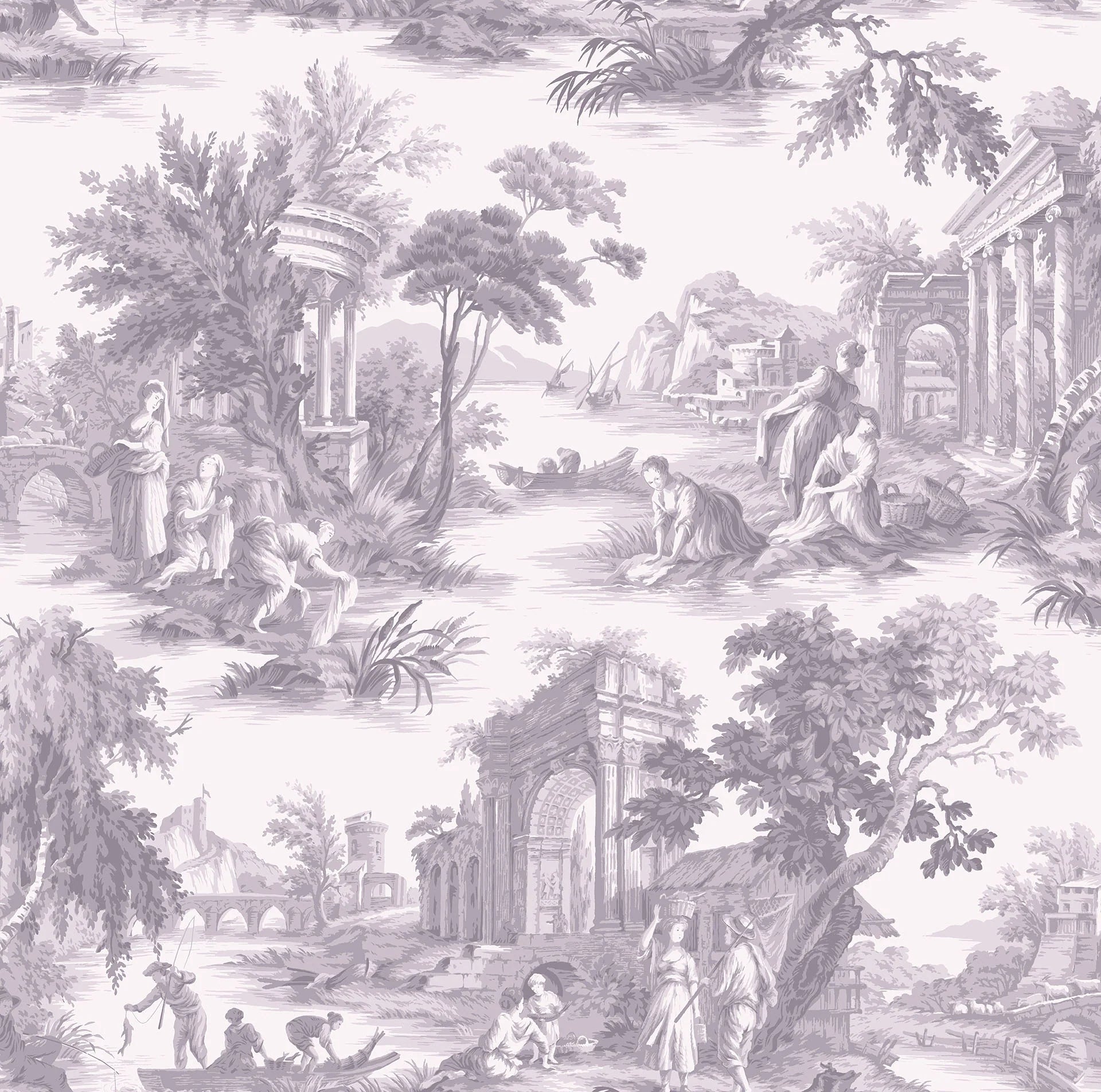 Cole & Son Folie Villandry, Pale Violet on Dove
