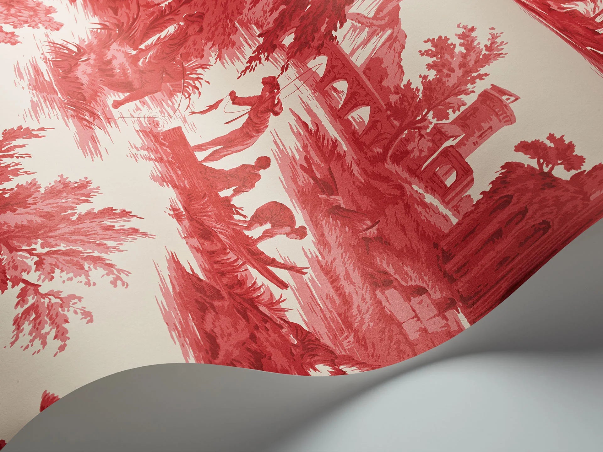 Cole & Son Folie Villandry, Red on Parchment