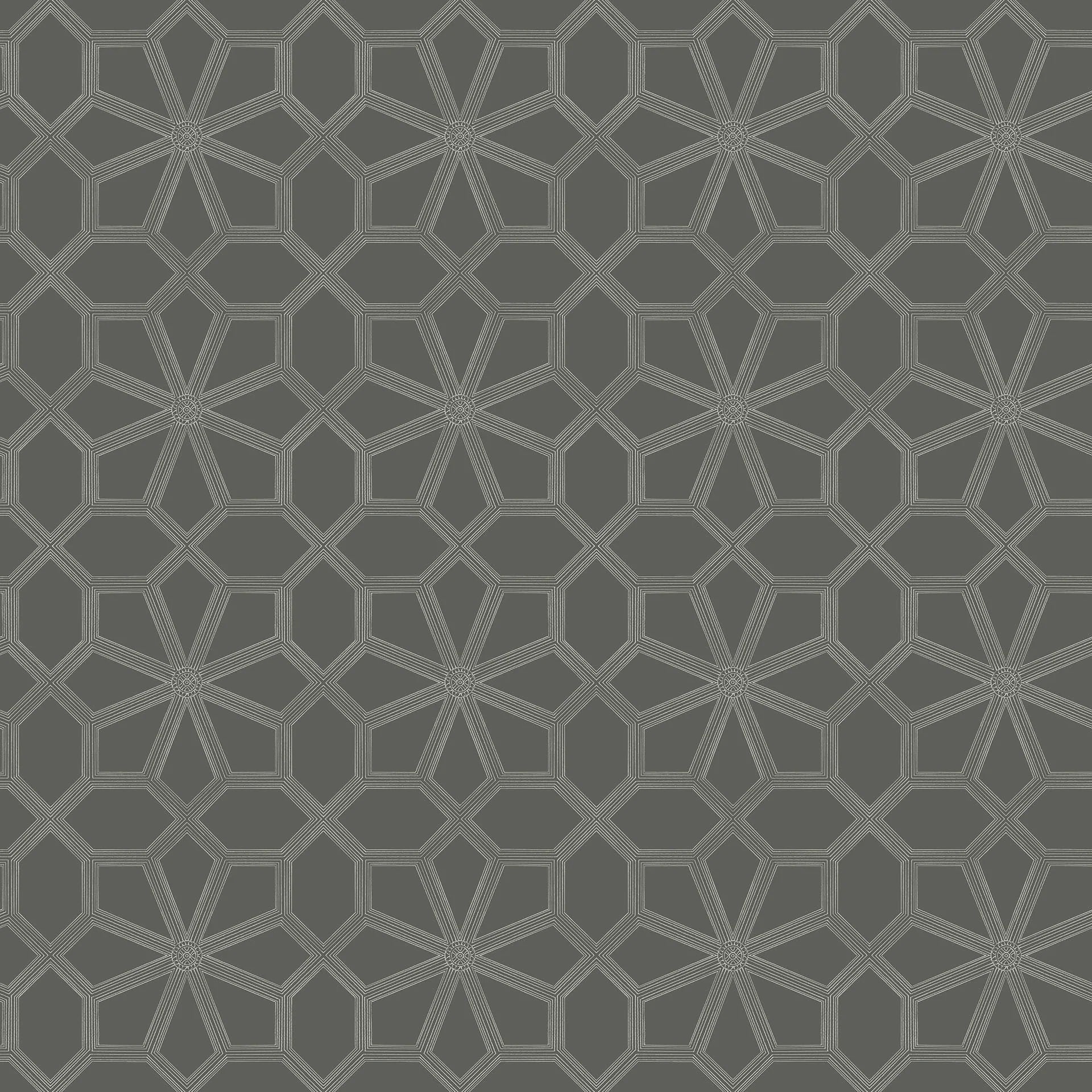 Cole & Son Historic Royal Palaces Wolsey Stars, Chalk on Charcoal
