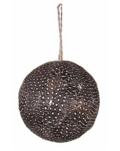 KERSTBAL VEERTJES MET STIP 8CM