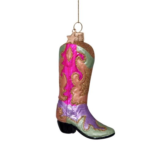 Kersthanger Cowboylaars Multicolor 12cm