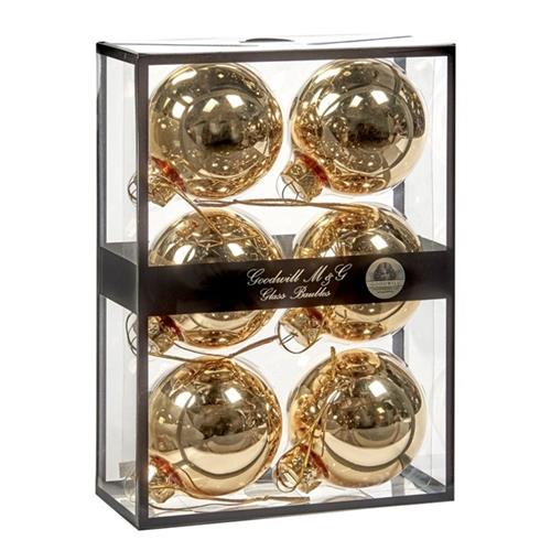 Kerstballenset (6 stuks) Goud 7cm