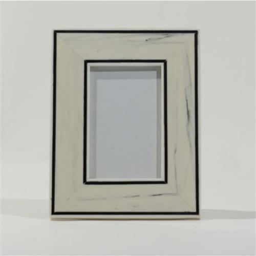 Fotolijst Dingo Wit met Zwarte Randen 10x15