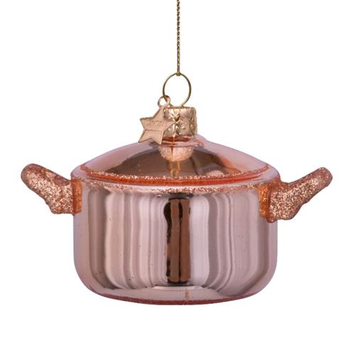 Kersthanger Kookpan roségoud 6cm