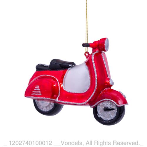 Kersthanger Scooter rood 10cm