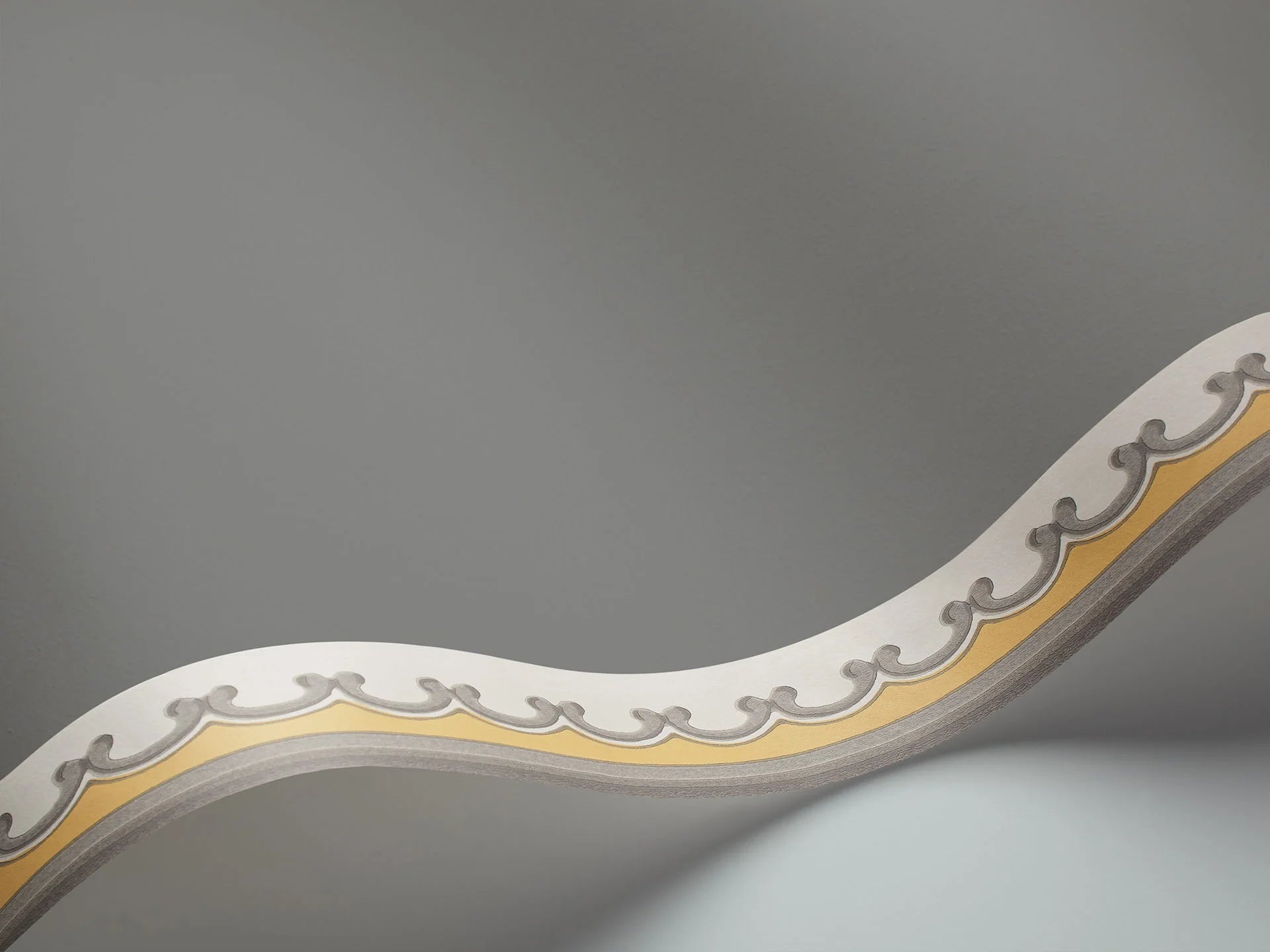 Cole & Son Folie Borderie Border, Ochre & Grey