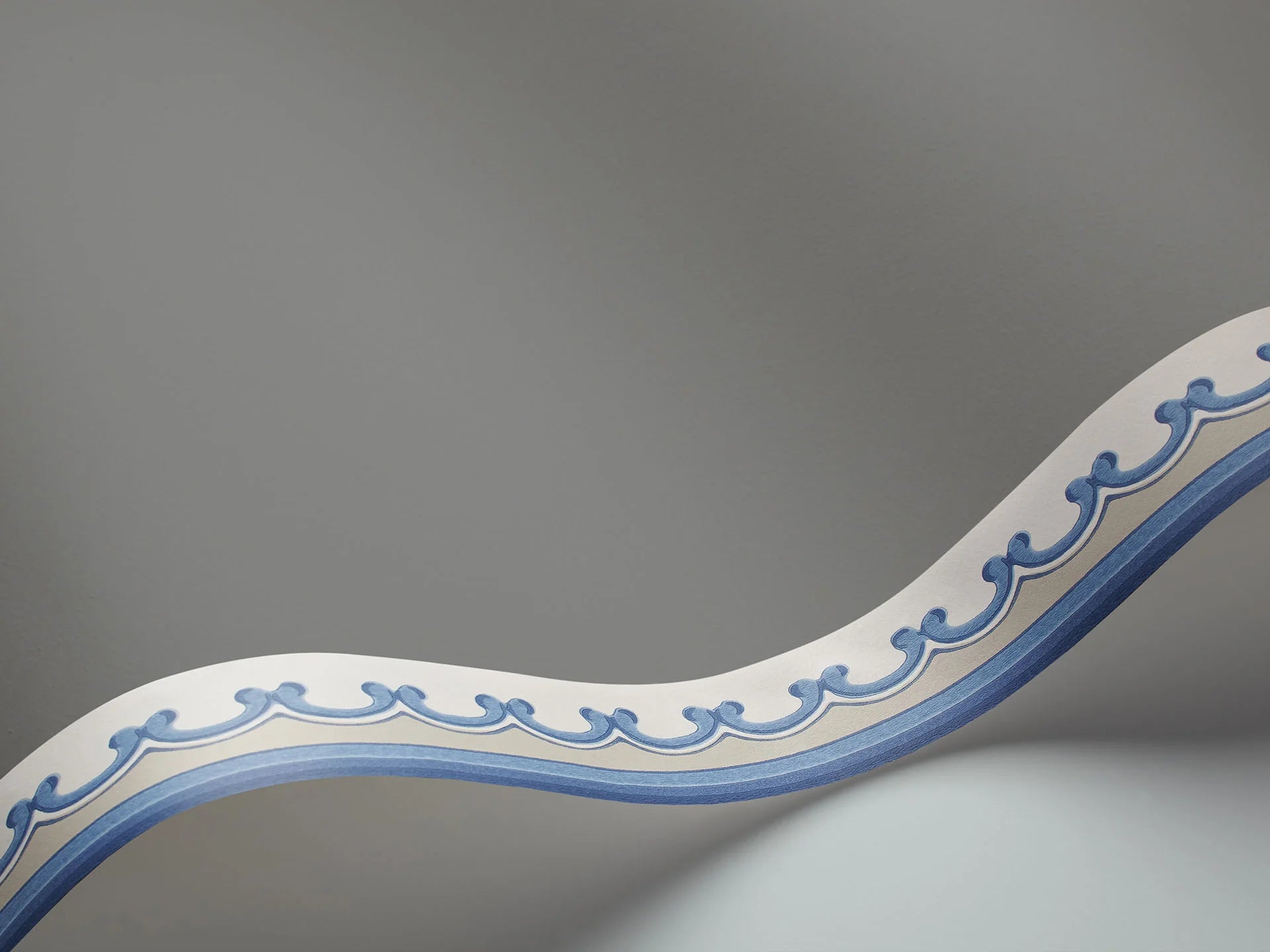 Cole & Son Folie Borderie Border, Hyacinth Blue & Stone
