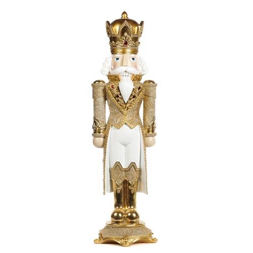 Nutcracker on base gold/white H92