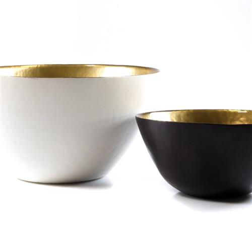 Schaaltje wit/goud D:14cm H: 6cm