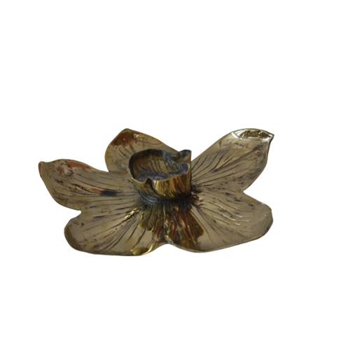 Object Orchidee Messing Goud Groot