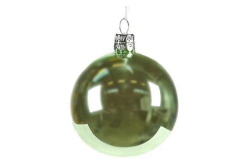 KERSTBAL GLIMMEND GROEN 7CM