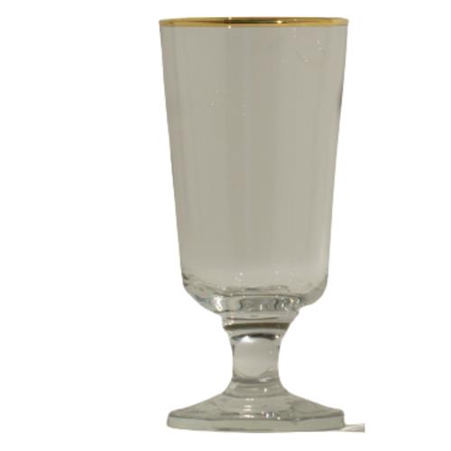 Wijnglas met gouden rand groot H15,5 x Dia7cm