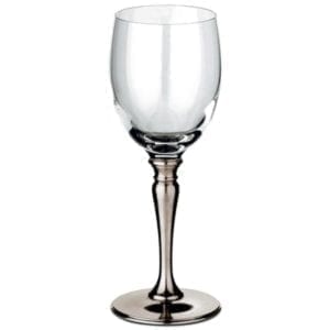 Wine Glass White Crystal Barolo H19cm Ital.Tin