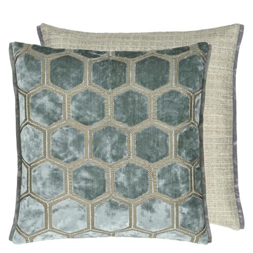 Designers Guild Sierkussen Manipur Silver Honingraat 43x43