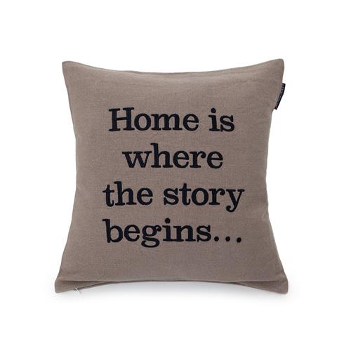 Lexington Sierkussen Beige "Home is where the story begins..."