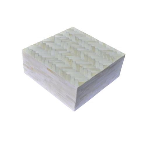 Brucs Square Box Bone Natural 31x31