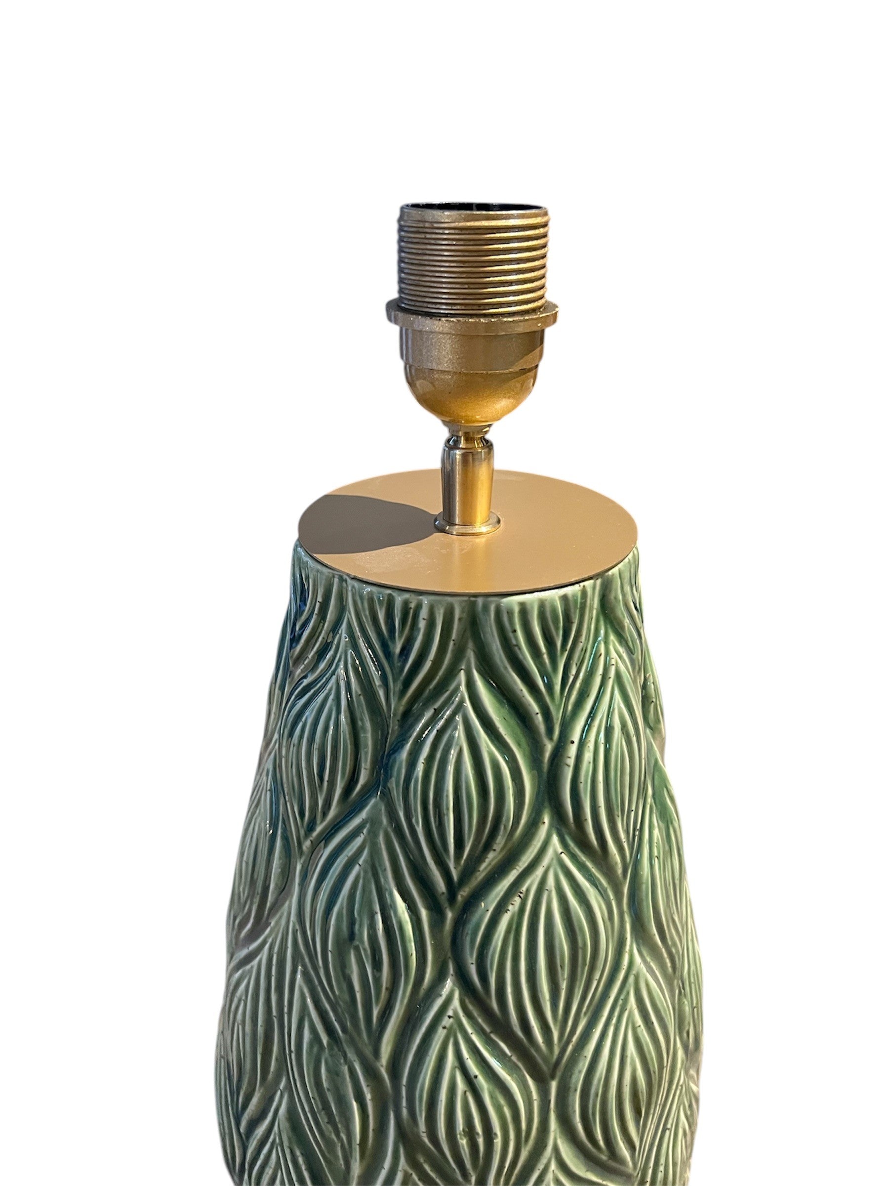 GVT Lampvoet Lesly groene bladeren 35cm