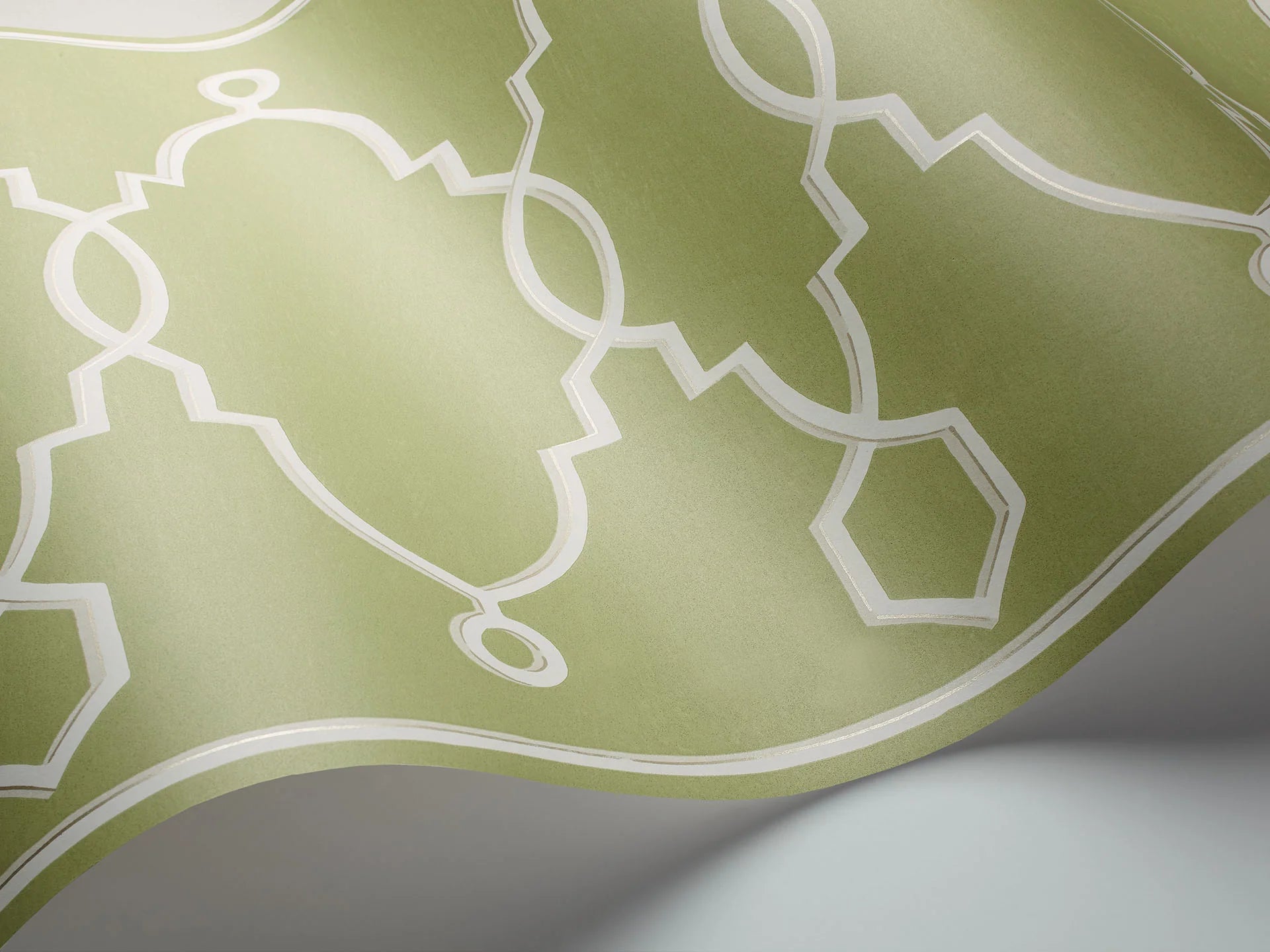 Cole & Son Folie Parterre Border, Olive Green
