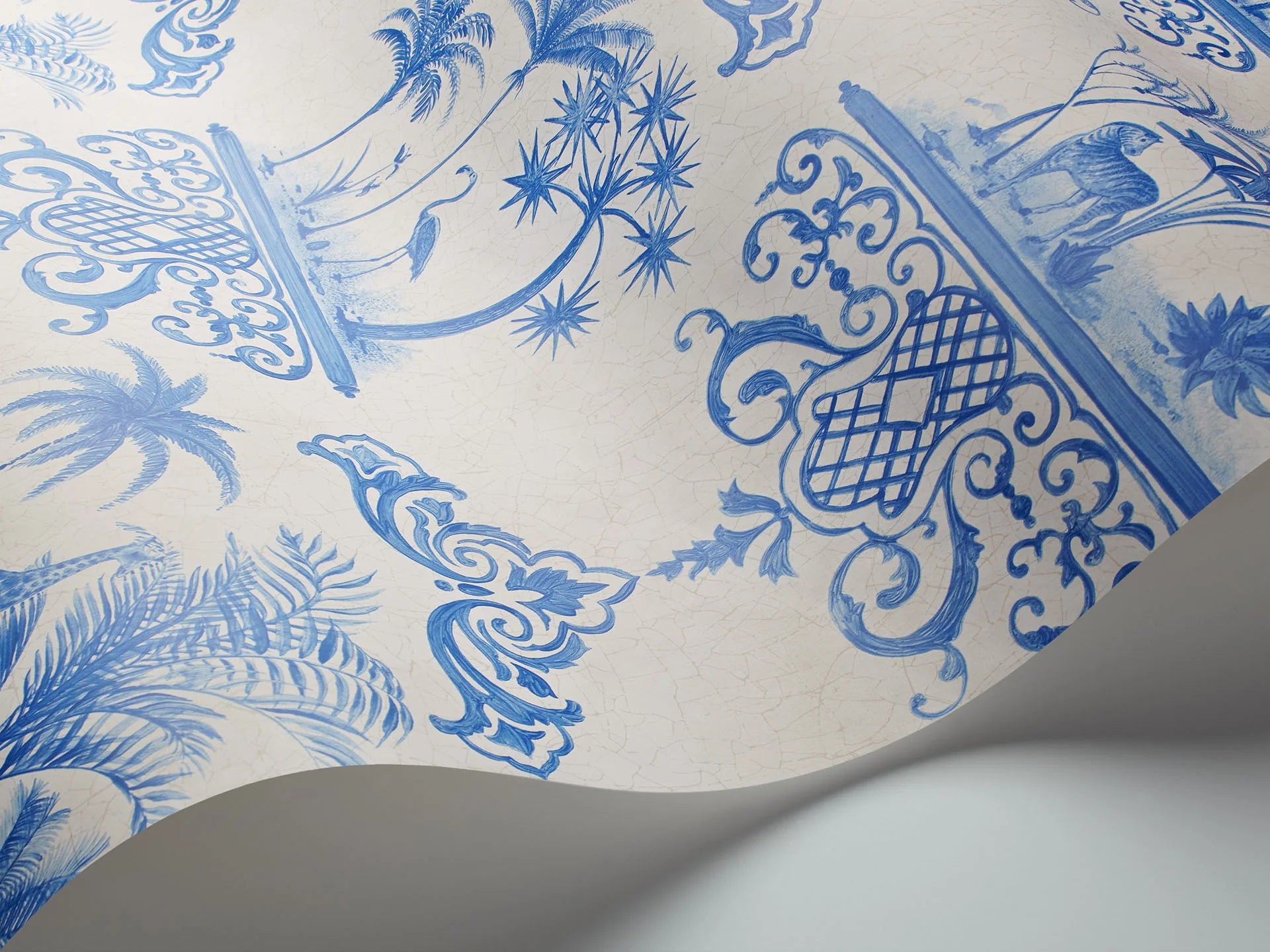 Cole & Son Folie Rousseau, Blue on White