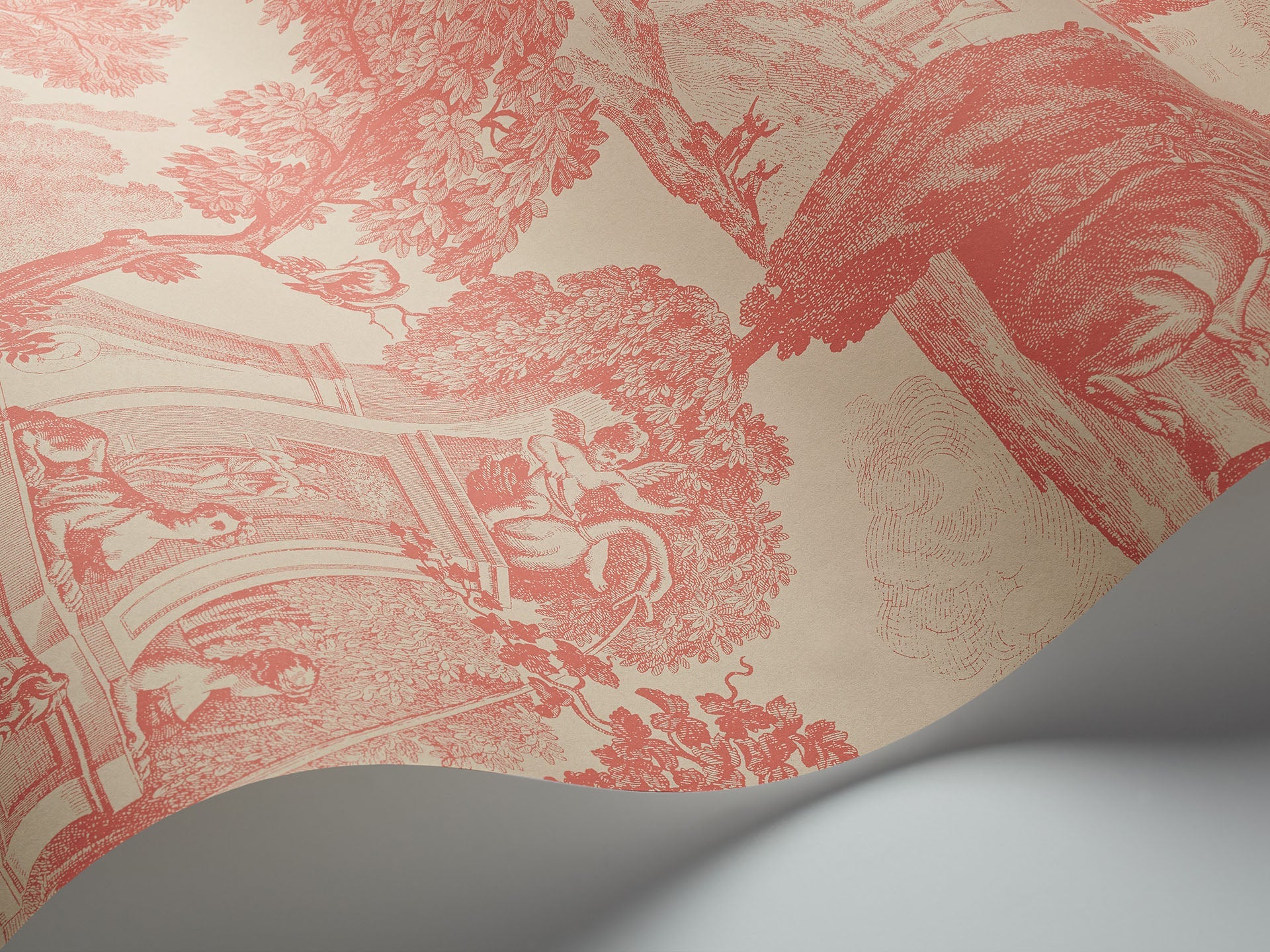 Cole & Son Folie Versailles, Coral on Stone