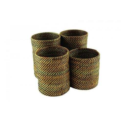 Bestekbak met 4 bakjes Riet