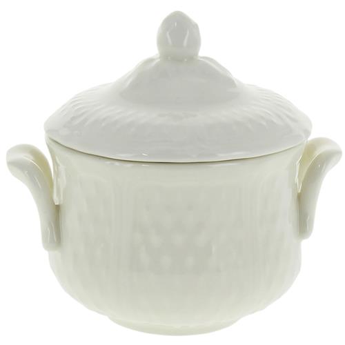 Gien Pont aux Choux sugar bowl white