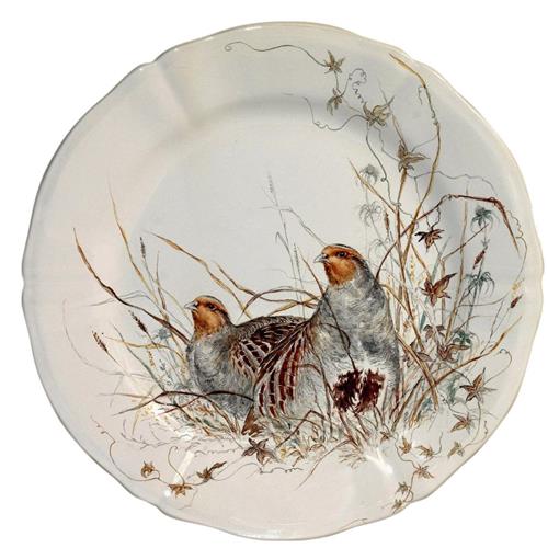 Gien Sologne Breakfast plate Perdrix