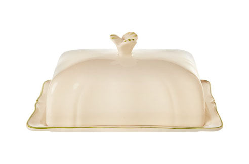 Gien Filet Vert butter dish