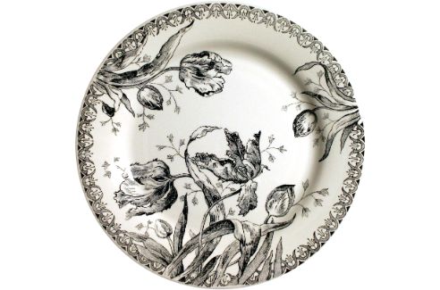 Gien Tulipes Noires dinner plate