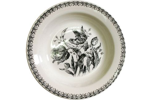 Gien Tulipes Noires soup plate