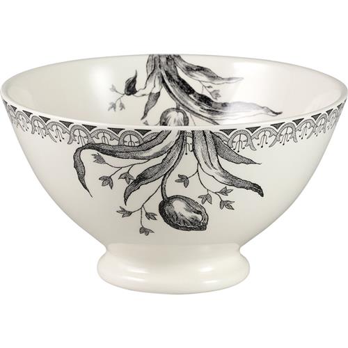 Gien Bowl on foot XL Tulipes Noires