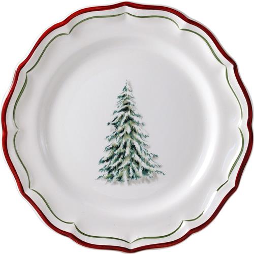 Gien Filet Noël Breakfast Plate