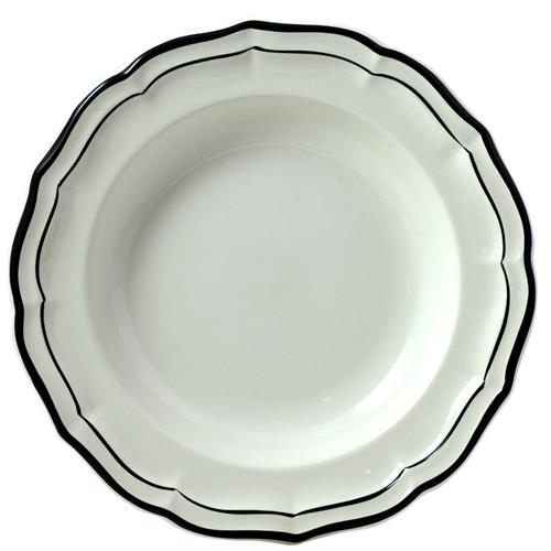 Gien Filet Manganese Soup Plate