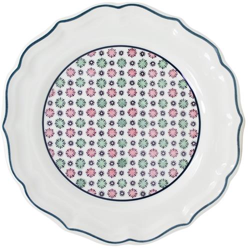 Gien Dominoté breakfast plate Artifices