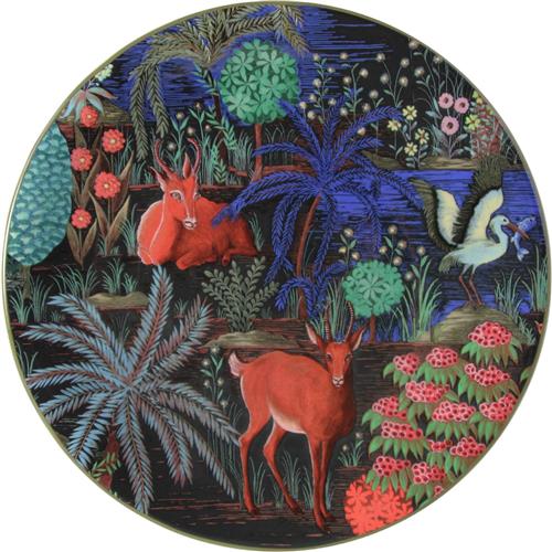 Gien Le Jardin du Palais Breakfast Plate Antelope by Pierre Frey
