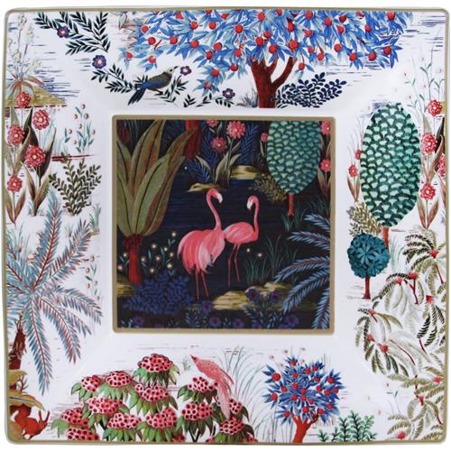 Gien Le Jardin du Palais square bowl XL by Pierre Frey