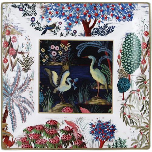 Gien Le Jardin du Palais square bowl by Pierre Frey