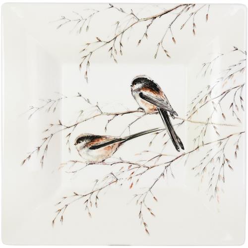 Gien Les Oiseaux de la Foret square bowl XL
